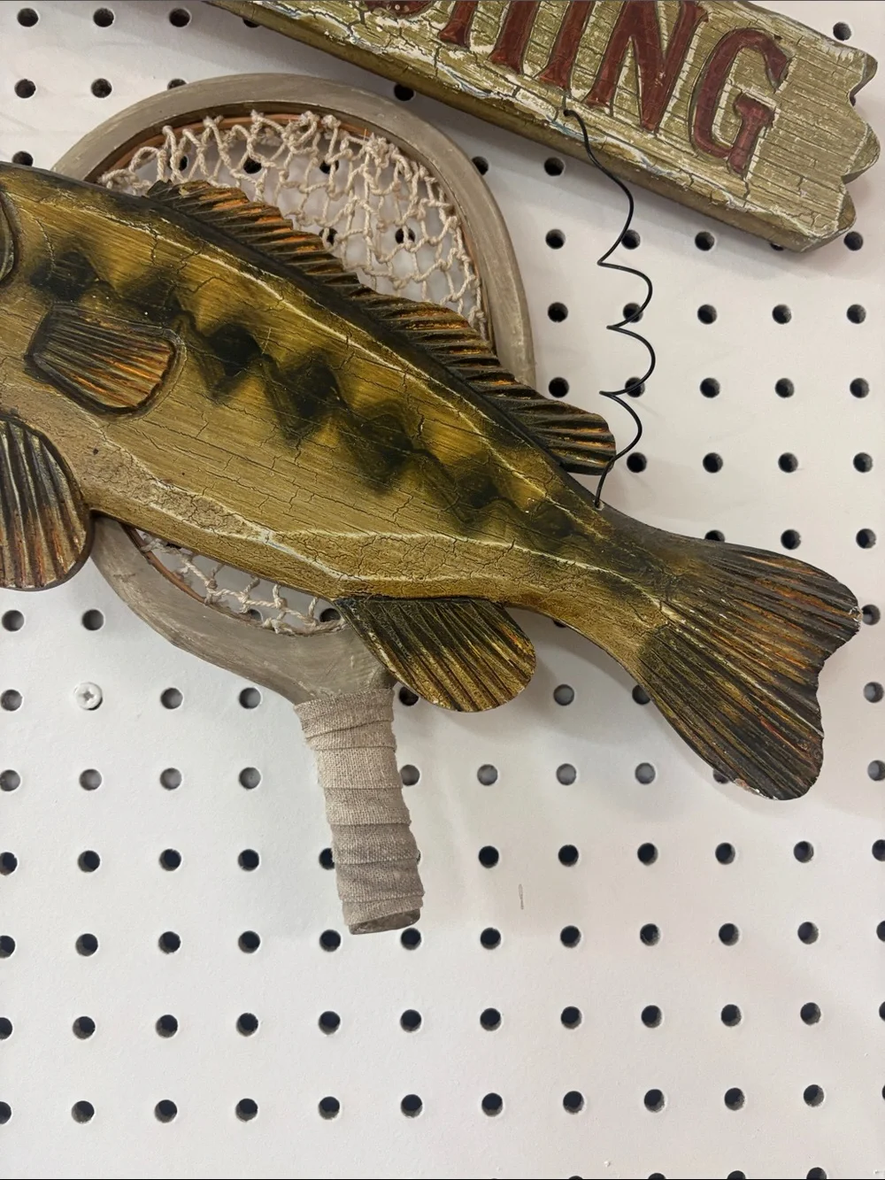 Gone Fishing Wall Decor Sign - Brown Fish Accent